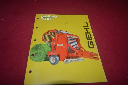 Gehl 1500 round baler - gehl, dealer's