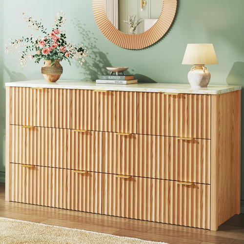 Fluted dresser for bedroom - fluted,