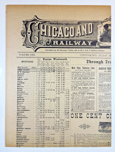 Railroad 1883 chicago grand - 1883,