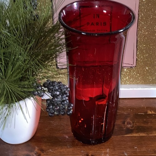 Vintage antique red glass - red,