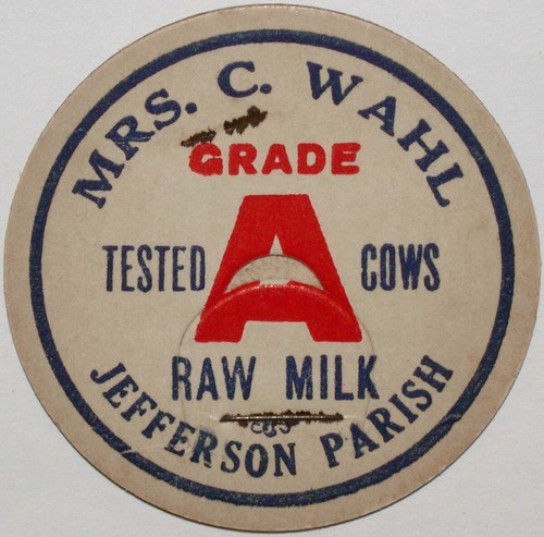 Vintage milk bottle - cap, c