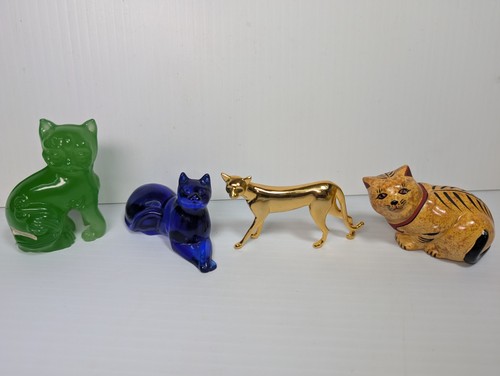 Lot franklin mint cat - 4,