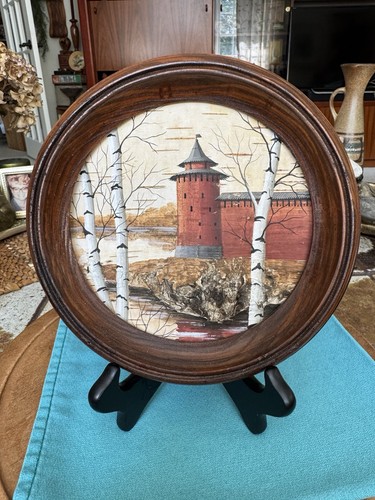 Round wood framed - round,