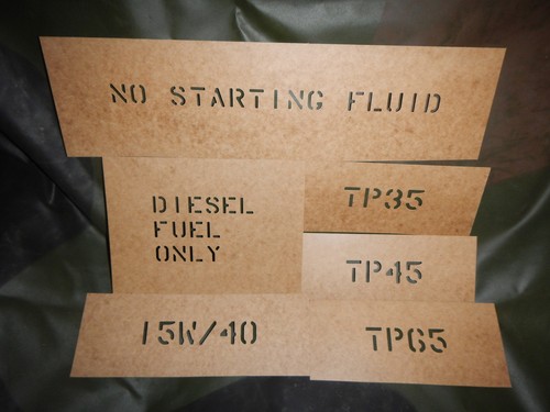 Cucv oilboard stencil set - stencil,