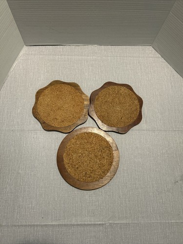 Vtg trivets wooden cork - wooden, board