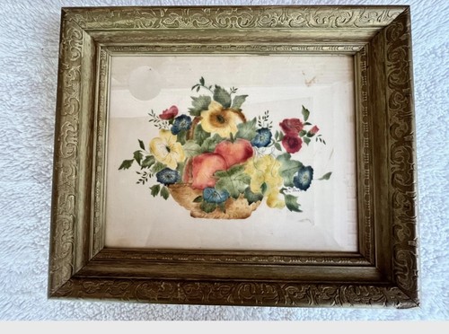 Antique faux gilt watercolor - antique,