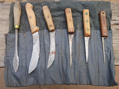Vintage carbon steel butcher - steel,