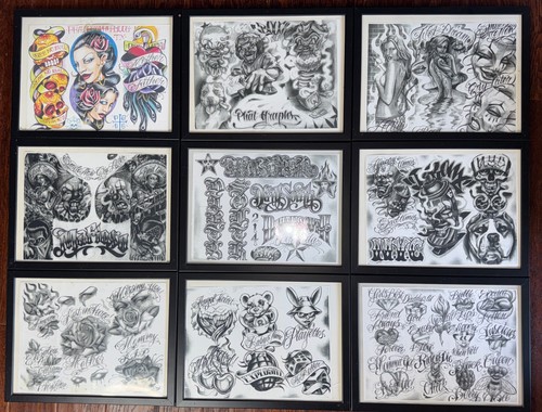Tattoo flash prints 17x13 - flash,