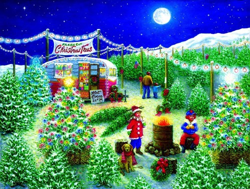 Lot christmas trees 300 - a,