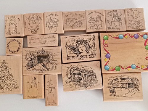 Stampin wooden rubber - wooden,