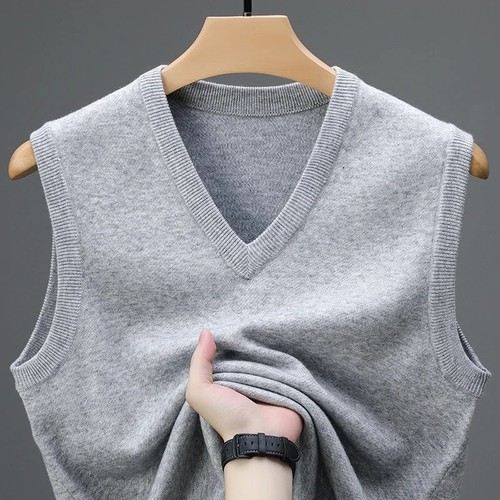 Men knit sweater vest - men's,