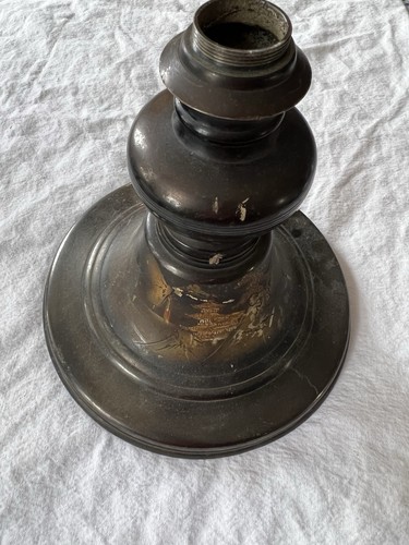 Antique metal lamp base - antique,