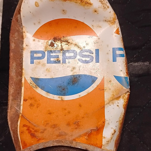 Pepsi vintage crushed aluminum - vintage,