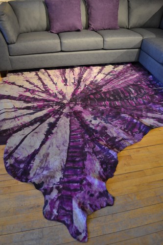 New cowhide rug suede leather - new,