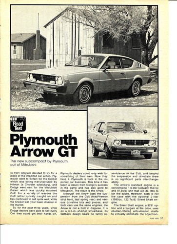 1976 plymouth arrow pg - arrow, 2
