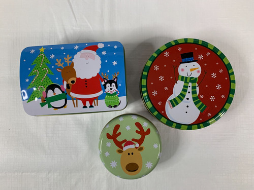 Christmas tin set santa - set, 3