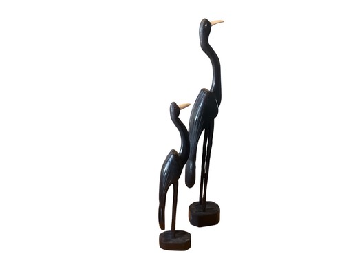 Pair vintage hand carved - vintage,