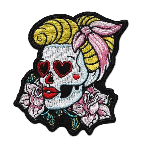 Rocker girl skull iron - skull,