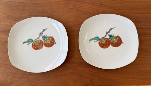 Pair japanese kutani ware - a, of