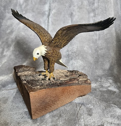 Carved bald eagle wooden - carved, on