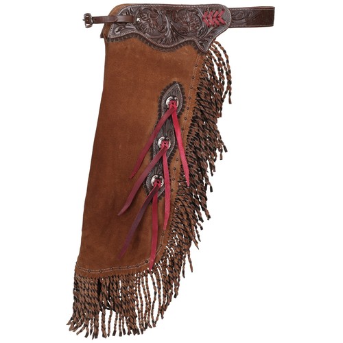 Whiskey twisted fringe chinks - whiskey,