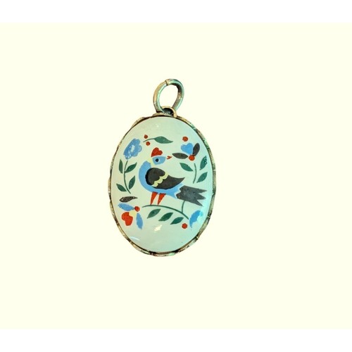 Vintage hand painted folk - hand,