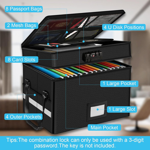 Fireproof document box - fireproof, with