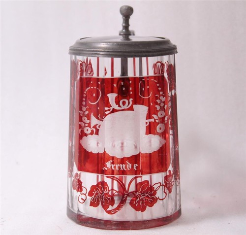 Antique german bohemian glass - antique, german/bohemian