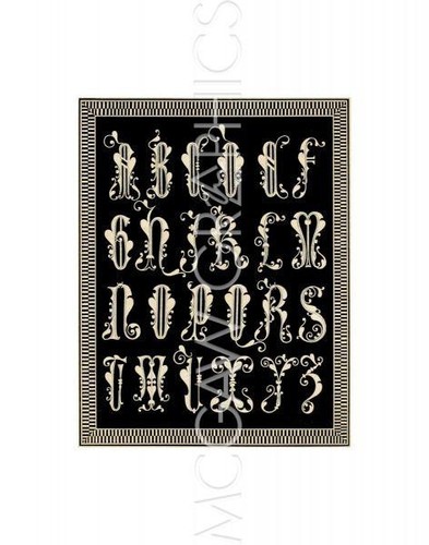 Ornamental french alphabet - ornamental,