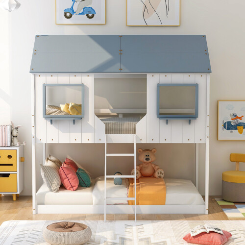 House bunk bed with - house,