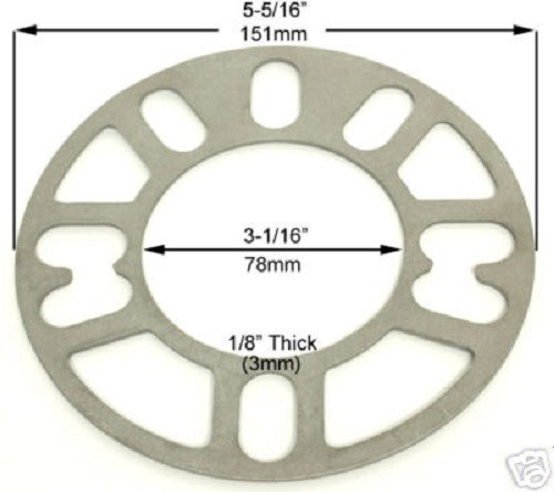 Wheel spacers lug 5 - 4, pc