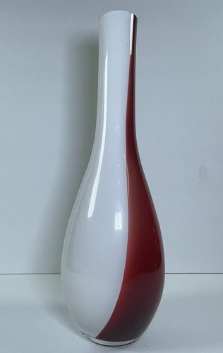 Art glass vase mcm hand - art,