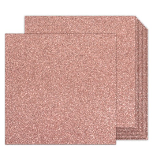 Rose gold glitter cardstock - rose,
