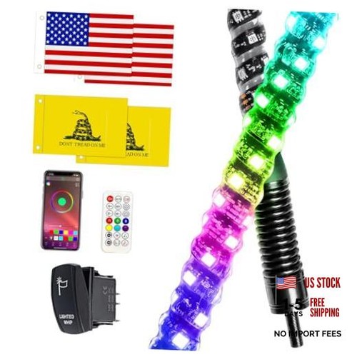 2pcs 3ft whip lights - 2pcs,