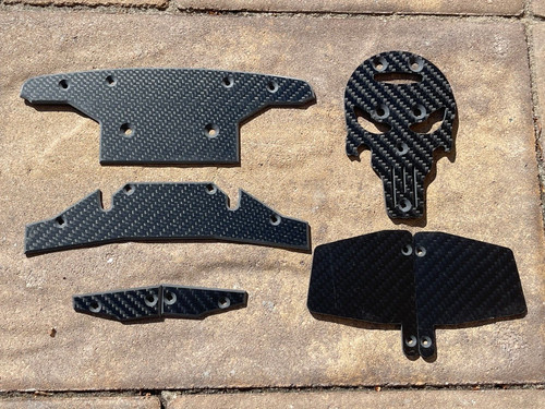 7pcs carbon fiber side skid - carbon,