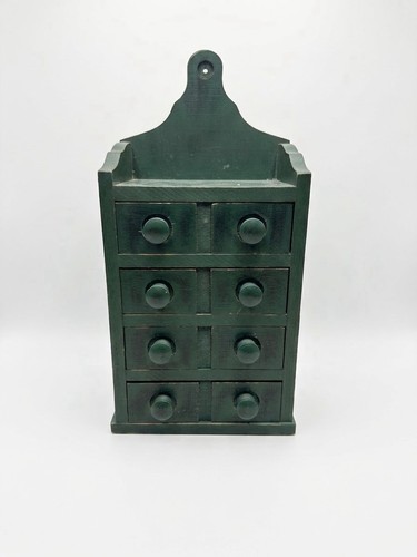 Vintage green wooden drawer - vintage,