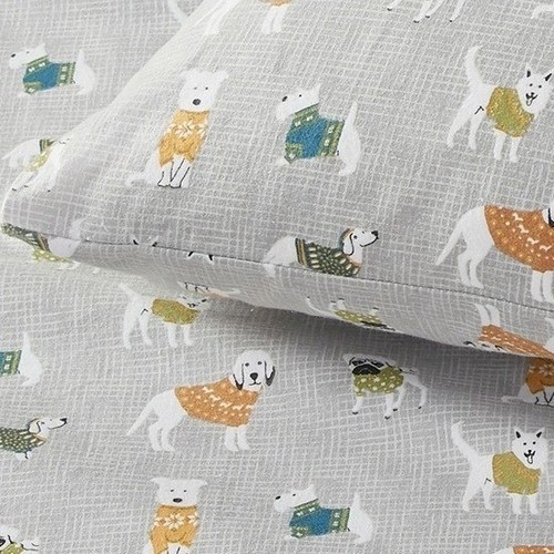 True north cotton dog print - north,