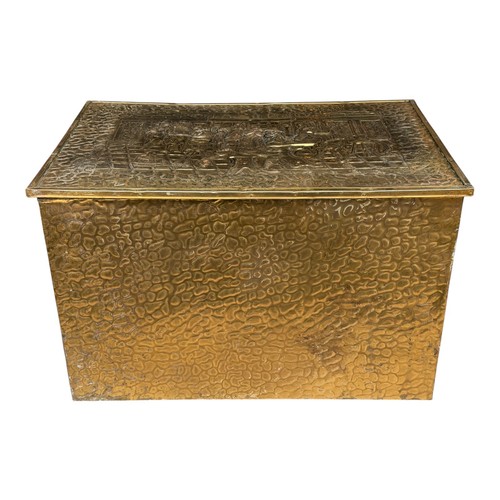 Vintage repoussé brass - repoussé,