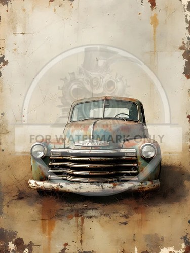 Patina truck rice paper - rice, |