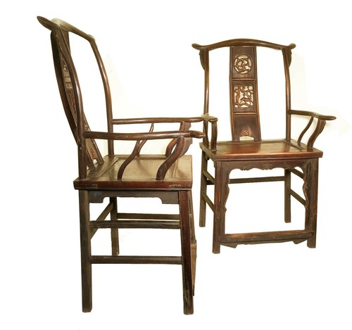 Antique chinese high back arm - high,