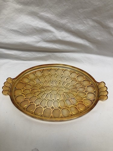 Carnival glass oval platter