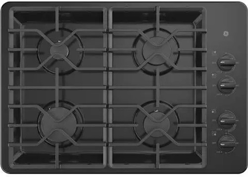 Black 4 sealed burners - ge, 30"