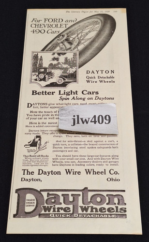 1920 dayton wire - wire, wheels