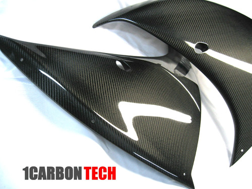 Carbon fiber front side panel - carbon,