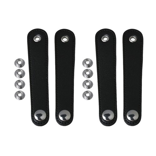 Leather black adjustable - leather,