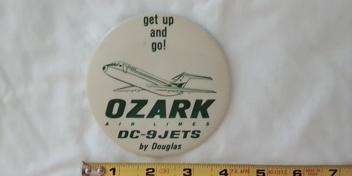 Ozark airlines pinback - airlines,