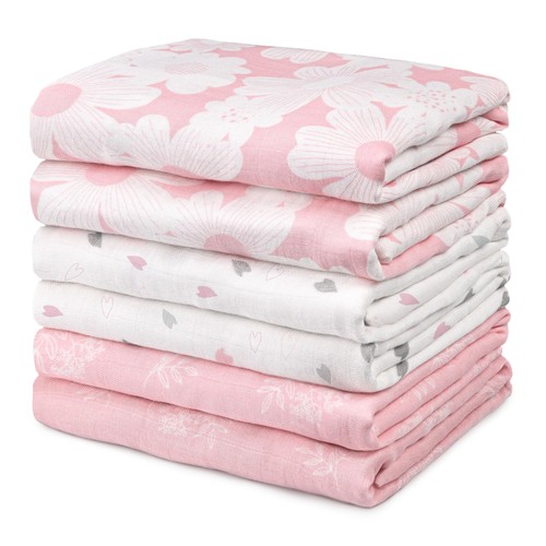 Receiving blankets girl muslin - blankets,