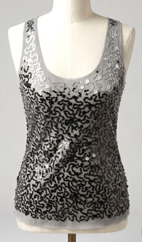 Max studio sequin tank top - sequin,