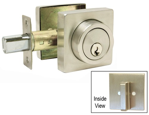Satin nickel square plate - satin,
