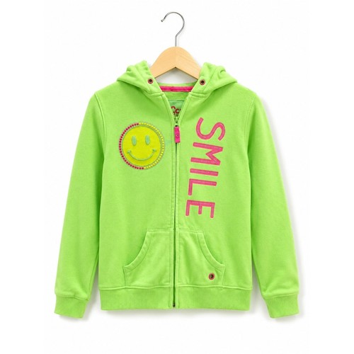 Girls lime green smiley - lime,